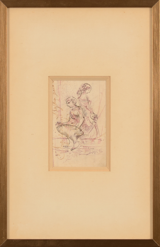Vigil — The drawing in its metal frame