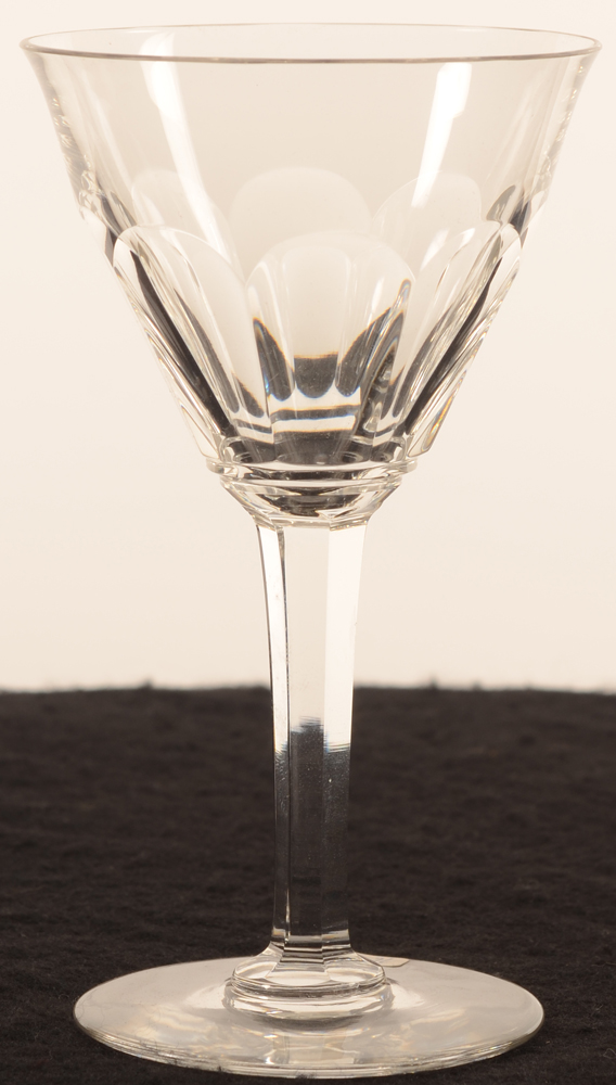 Val Saint-Lambert Gandria 138 — Val St-Lambert, modele Gandria, cotes plates verre en cristal, hauteur 138 mm