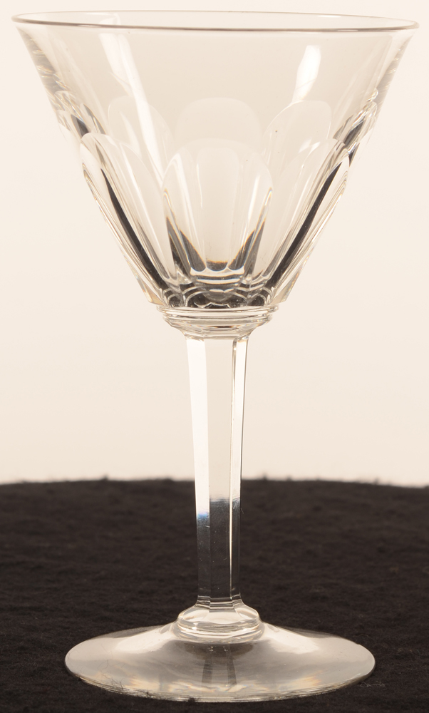 Val Saint-Lambert Gandria cotes plates 162 — Val St-Lambert, modele Gandria, cotes plates verre cristal, hauteur 162 mm