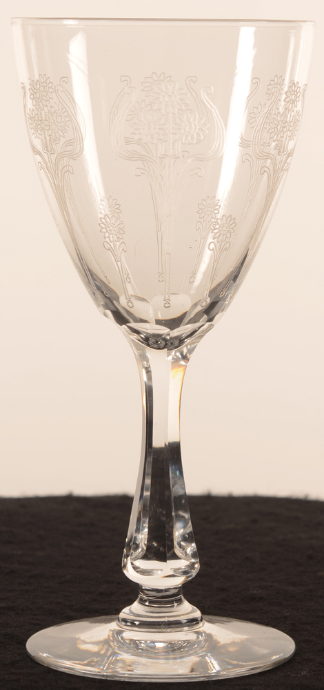 Val Saint-Lambert Leon Ledru art nouveau 184 — Val St-Lambert, modele Leon Ledru art nouveau, verre en cristal, hauteur 184 mm