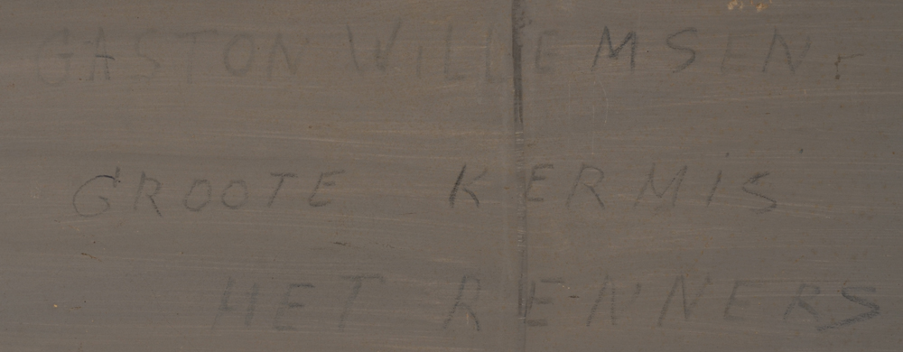 Gaston Willemsen — Signature of the artist and title of the work at the back