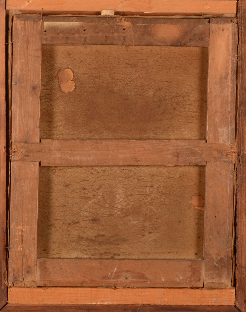 Williamson D. — Back of the painting, showing two old restaurations