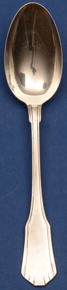 Wolfers Freres — Cuillier a entremets en argent art deco, modele 233.