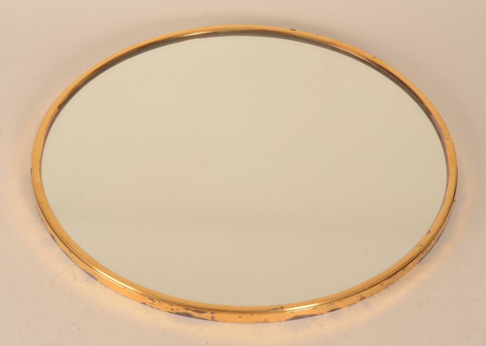 Wolfers Frères gilt silver table mirror — Surtout en vermeil de 45 cm de diamètre