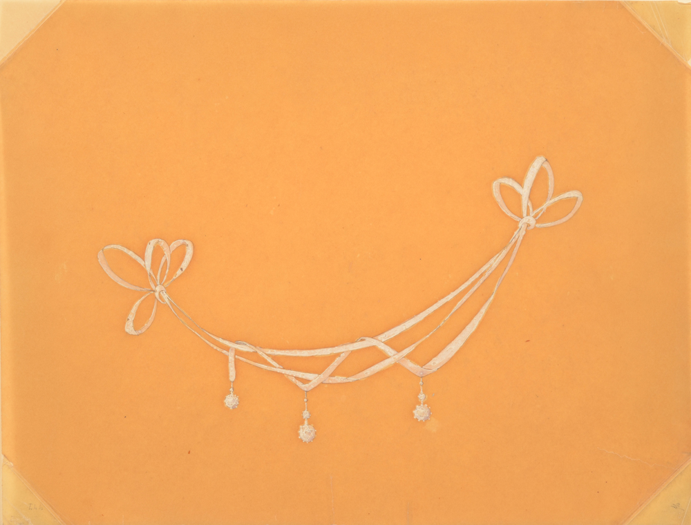 Philippe Wolfers — Projet pour un bijou de corsage, gouache sur papier