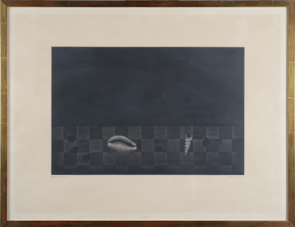 Yozo Hamaguchi — vernis mou (manière noire), rare épreuve d'artiste sur seulement 5 exemplaires