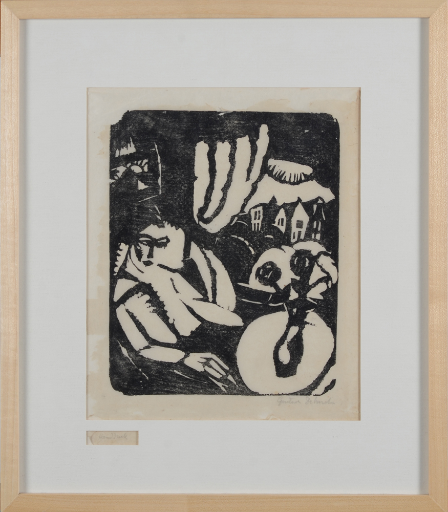 Gustave De Smet — Gravure sur bois, signée par l'artiste. Rare