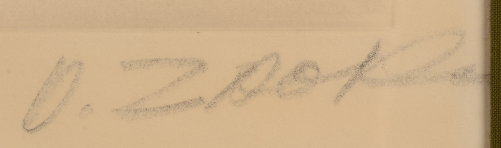 Ossip Zadkine — Signature of the artist in pencil, bottom right