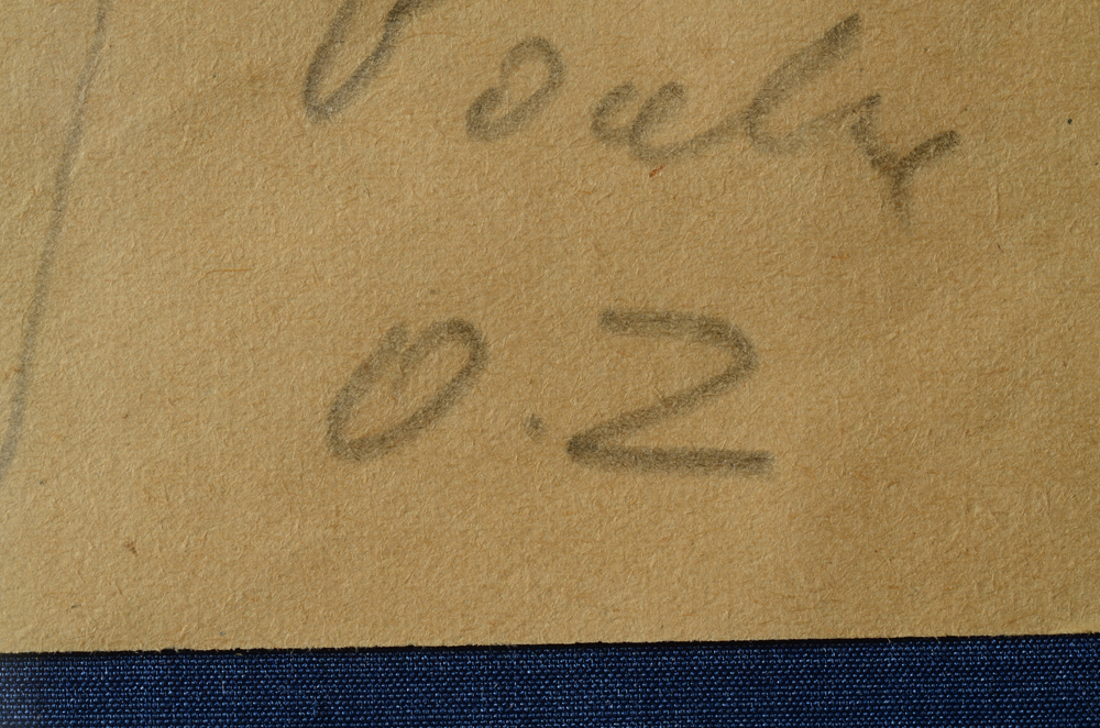 Ossip Zakine — Detail of the monogram of the artist.