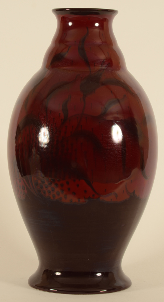 Zenith Gouda Fire vase — Een zeer grote vaas van Zenith (Gouda), Fire decor. Perfecte staat en goed gemerkt