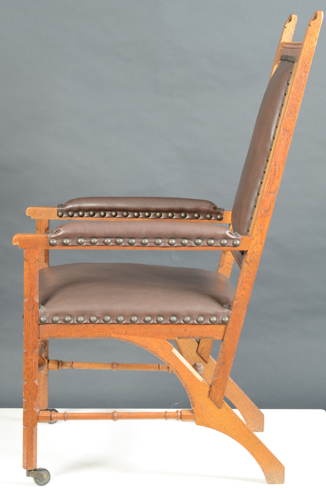 Matthias Zens — Armchair in Gothic Revival style, in perfect condition.