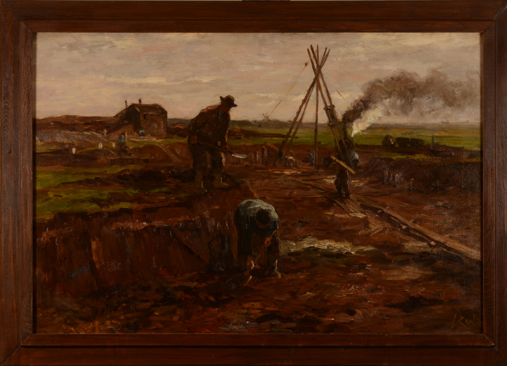 Jacques Zon — the painting in its oak frame