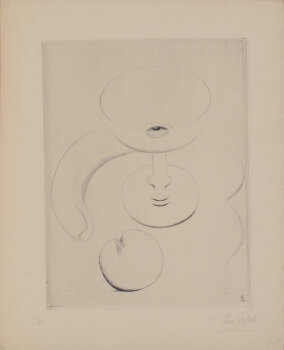 Sonia Lewitska rare Surrealist etching