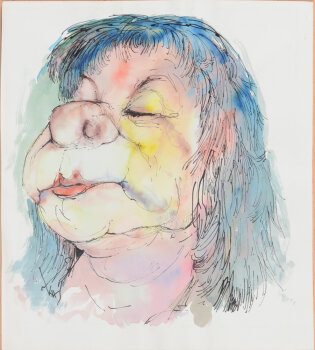 Kurt Halbritter Kartoffelkopp  drawing 1960