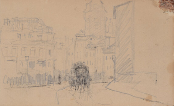 Guillaume Vogels a view of Brussels original drawing