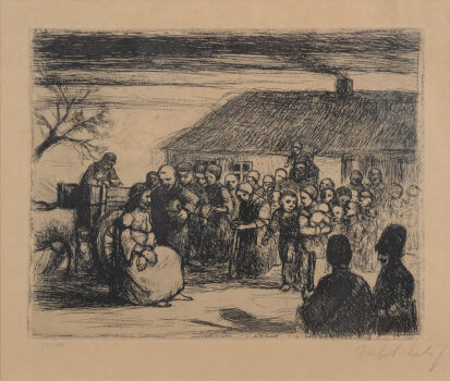 Jakob Smits Christ mocked, an original etching