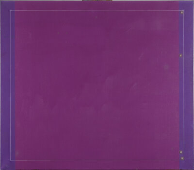 Léopold Leclercq '4 x 2'  painting with collage 1972