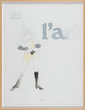 Emilio Tadini an original drawing l'Art, 1970