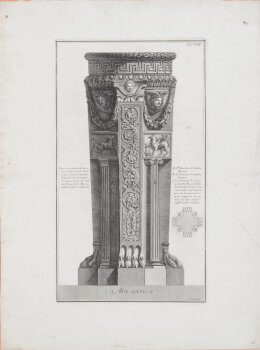 Giovanni Battista Piranesi Tav. VIII Ara antica engraving