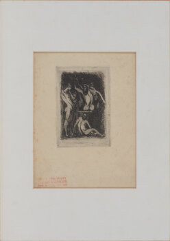 Eugène Laermans Pan a rare etching ca. 1889