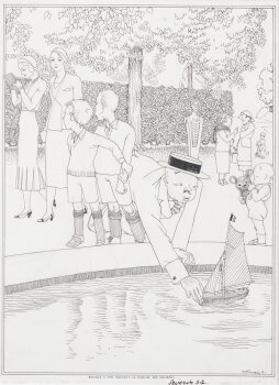 Mark Severin Donnez à vos enfants la passion des navires, an original drawing