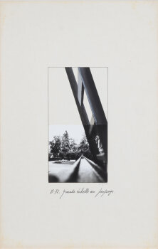 Jacques Louis Nyst Grande Echelle au paysage an original mixed media work 1972