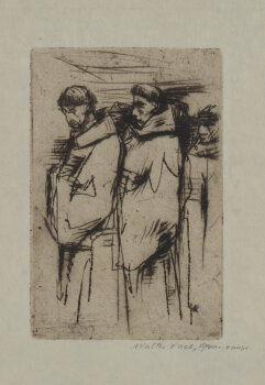 Walter Vaes les moines etching