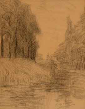 Robert Aerens the river Leie at Afsnee near Gent