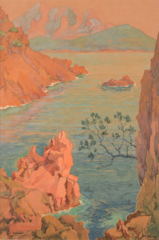 Francois Alaux the bay at Dramont 1935