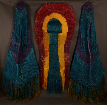 Margaret Andres Karaman III 1972 an important monumental textile wall sculpture