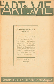 L'Art et La Vie 4me annee 1937