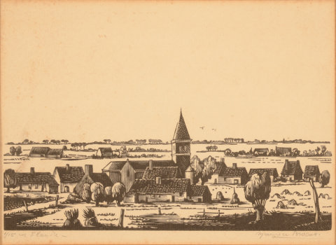 Maurice Brocas woodcut En Flandre