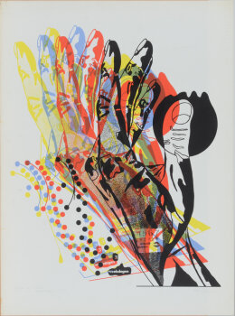 Jürgen Schneider 'w-werken w-weekdagen'  Screenprint 1970