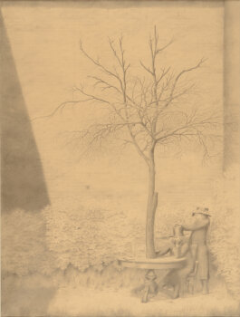 Roeland (Roel) Pieterszoon d'Haese a magic realist drawing 1976