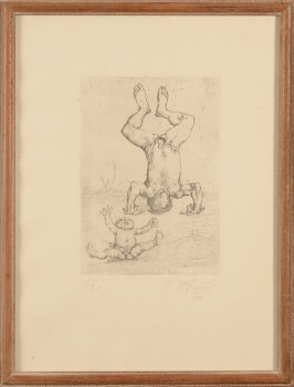 Camille D'Havé the happy father etching