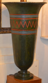 Giant bronze art deco uplighter