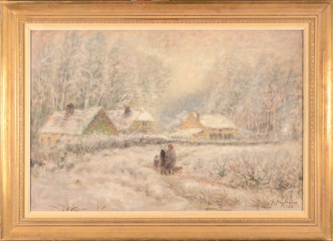 Alfred Hazledine Snow scape
