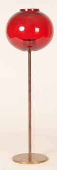 Hans-Ange Jakobsson glas and metal candle holder 1950's