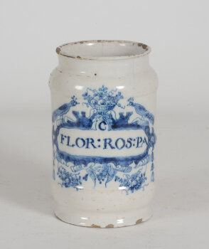 Delft Pharmacy jar Flor. Ros.
