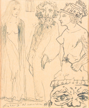 André Naessens 7 ink drawings 1982