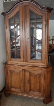 Flemish oak display cabinet