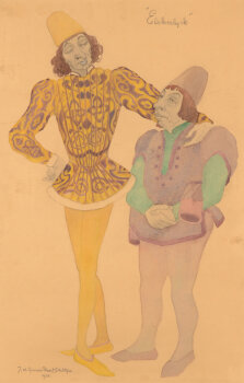 Jan Willem Grinwis Plaat Stultjes costume design for two men