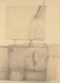 Paul Van Gysegem abstract pencil drawing 1979