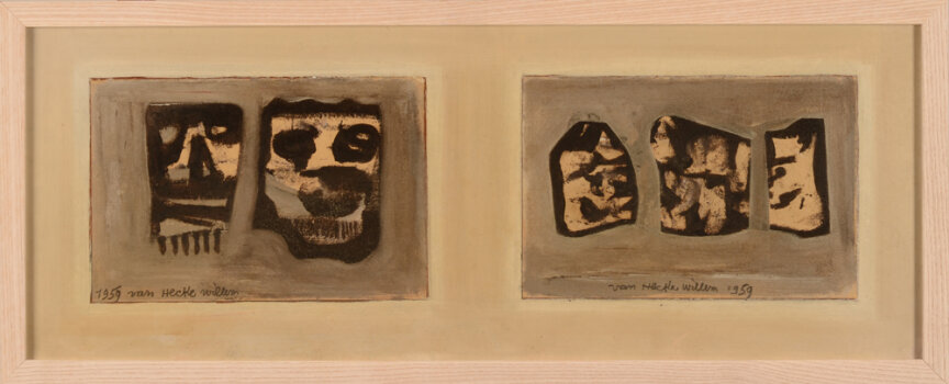 Willem Van Hecke 2 maskers en drie vormen 1959