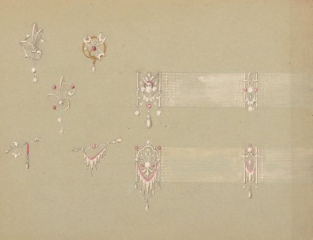Philippe Wolfers drawing bracelets and brooches
