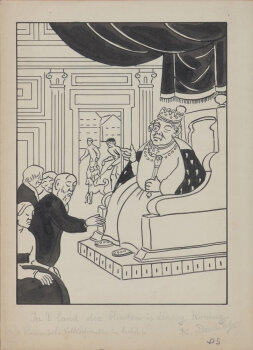 Charles Doudelet In't land der blinden is éénoog koning  Drawing