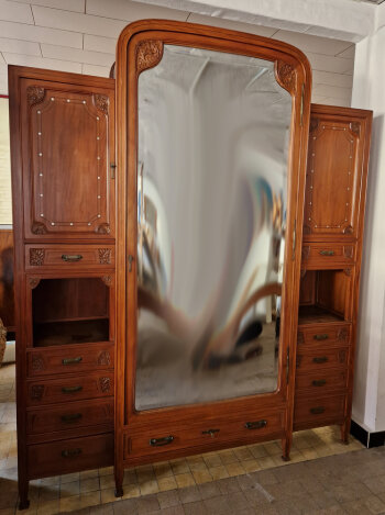 Georges Turck Armoire à glace à 3 corps Fougère 1907
