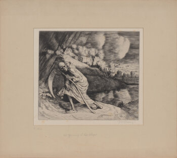William Strang 'Wi'girning o'his chaps'  Etching, engraving and mezzotint 1888-1894