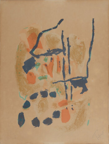 Pierre Tal-Coat, composition abstraite, lithography