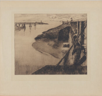 Albert Baertsoen De sluis in Terneuzen 1914